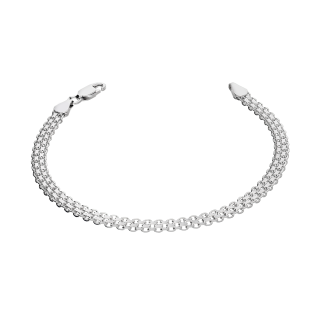 Bransoletka srebrna Bismark pr. 925 rodowana - JubilerSezam.pl