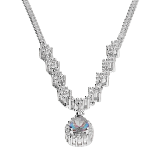 Srebrny Naszyjnik Kropla Topaz Mistic pr. 925 - JubilerSezam.pl