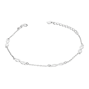 Bransoleta srebrna infinity blask x4/anker HS1657 próba 925