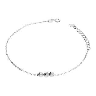 Bransoleta srebrna ruchome grawerowane kulki/anker HS1658 próba 925