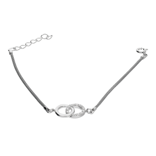 Bransoleta srebrna klanówka kółka/calca PW535 ROD próba 925