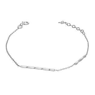 Bransoleta srebrna dwie pałki-świderki/anker PW554-1 ROD próba 925