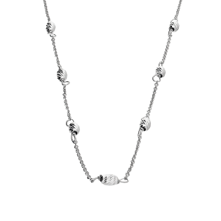 Naszyjnik srebrny grawerowane beczułki/rolo PW566 ROD próba 925