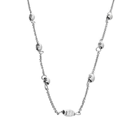 Naszyjnik srebrny grawerowane beczułki/rolo PW566 ROD próba 925