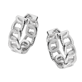 Kolczyki srebrne kółka pancer 10mm/zatrzask AT400-2 próba 925