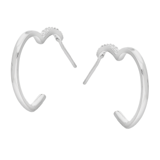 Srebrne kolczyki koła z cyrkoniami pr. 925 - JubilerSezam.pl