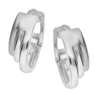 Kolczyki srebrne półkółka stopniowane x3/zatrzask AT614 próba 925