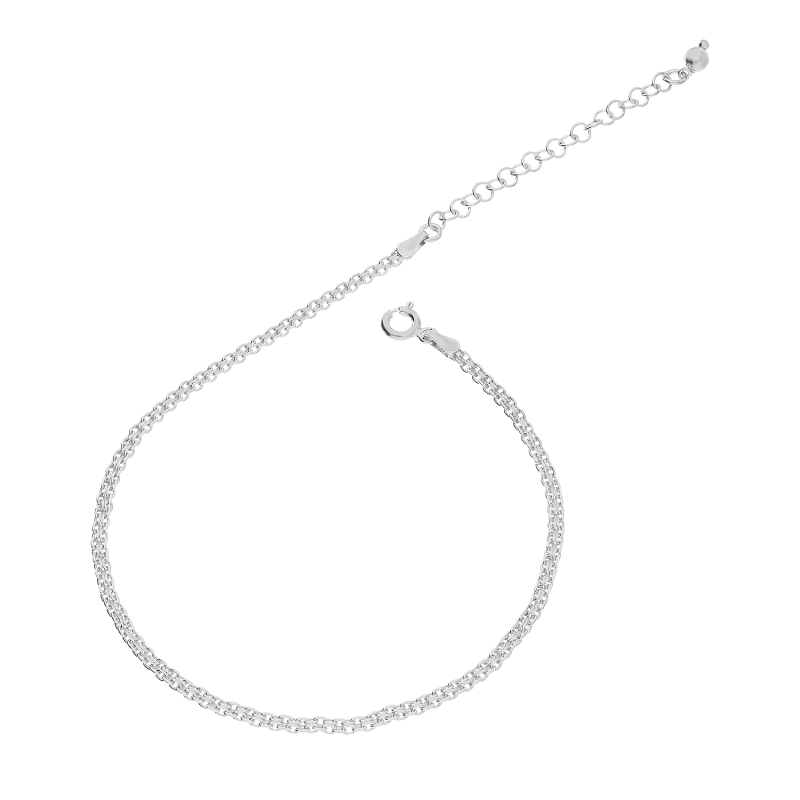 Bransoleta srebrna na nogę splot bismark BC 1360-040 2R bismark próba 925