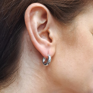 Kolczyki srebrne kółka rurka 8 mm/ang.zap. NI KDM-8mm-4,00 ANG próba 925