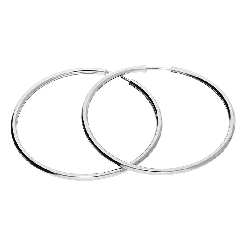 Kolczyki srebrne kółka szarniry 40 mm