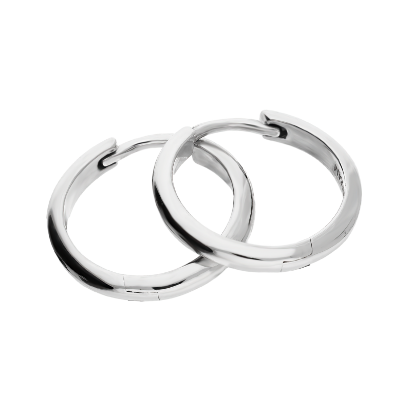 Kolczyki srebrne kółka 14mm/zatrzask OL OKP807 próba 925