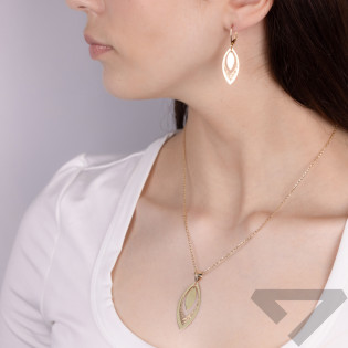 Kolczyki złote ażurowa łezka z gładką łezką/big.zam M3-247 próba 585