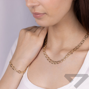 Bransoleta złota kwadraty ramki MZ T23-B-178 próba 585