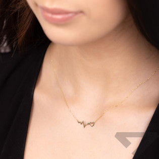 Naszyjnik złoty puls i serce/anker LP 14-98K45-N0098-Y próba 375