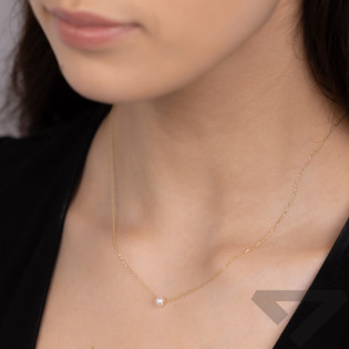 Złoty Naszyjnik z Perłą pr. 375 - JubilerSezam.pl