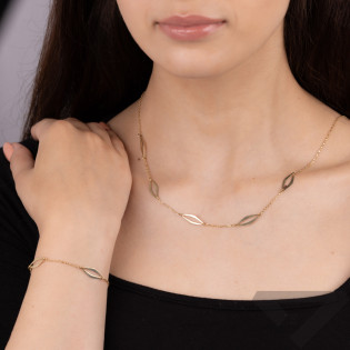 Naszyjnik złoty pięć łezek/rolo M3-229-1 próba 585