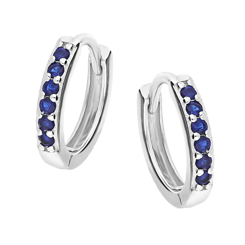 Srebrne kolczyki koła z cyrkoniami próby 925 - JubilerSezam.pl