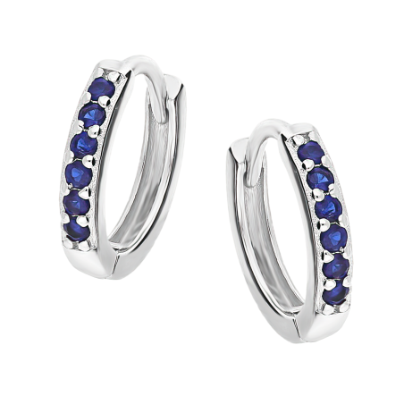 Srebrne kolczyki koła z cyrkoniami próby 925 - JubilerSezam.pl