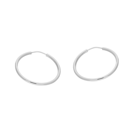 Kolczyki srebrne kółka szarniry 25mm NI KSZ-25mm-1,7 ROD-zawias próba 925