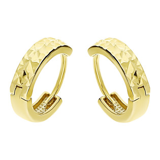 Kolczyki złote kółka 12mm/zatrzask MZ T5-E-HG-4-DC-12mm*3mm próba 585