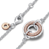 Dwutonowa bransoletka łańcuszkowa pavé z logo Pandora Signature 582741C01