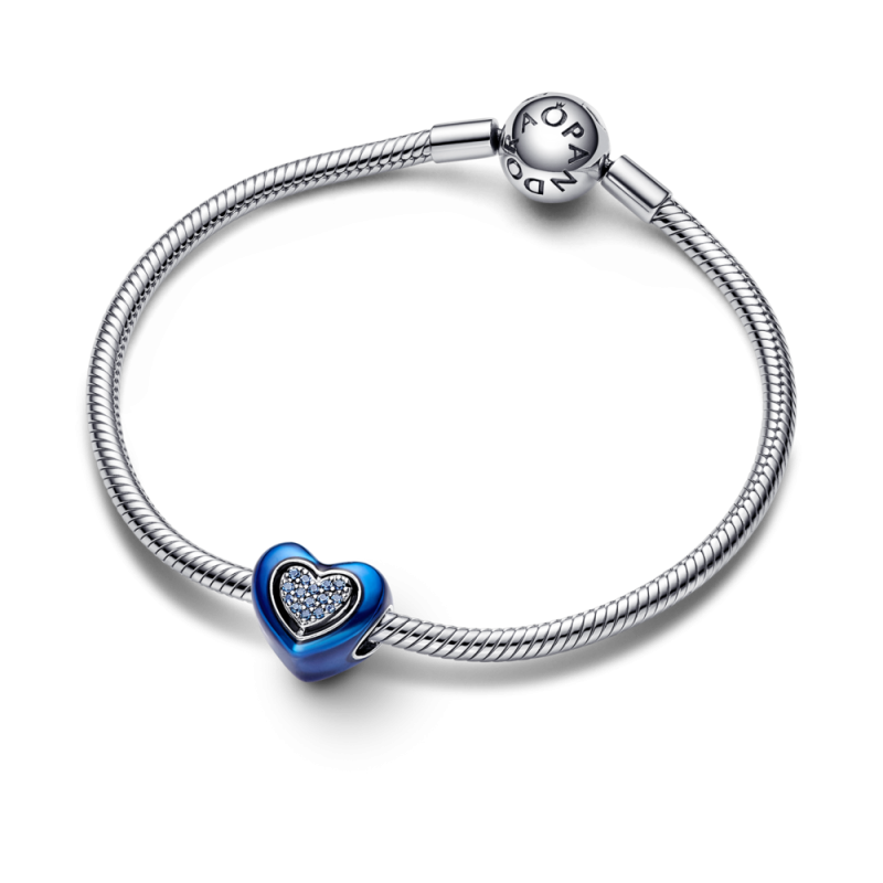 Niebieski Charms Serce Pandora 792750C01 - JubilerSezam.pl