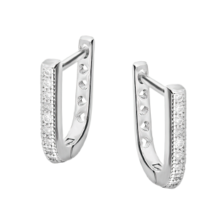 Kolczyki srebrne przecinki z białymi cyrkoniami/ang.zap AT684 próba 925