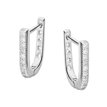 Kolczyki srebrne przecinki z białymi cyrkoniami/ang.zap AT684 próba 925