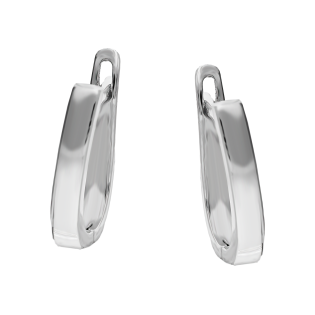 Srebrne kolczyki gładkie przecinki pr. 925 - JubilerSezam.pl