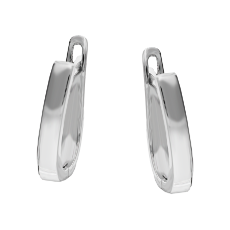 Srebrne kolczyki gładkie przecinki pr. 925 - JubilerSezam.pl