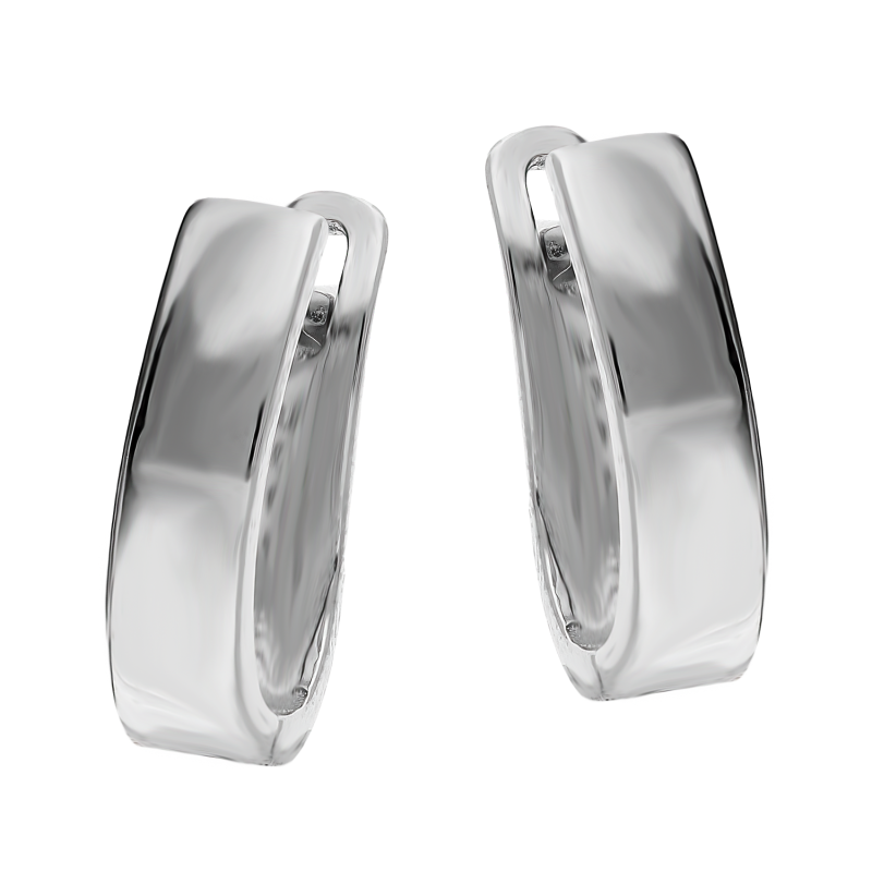 Kolczyki srebrne z szeroką blaszką/ang.zap. HS735-1 próba 925