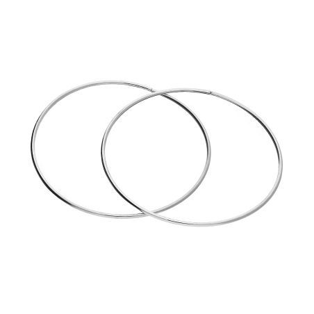 Kolczyki srebrne kółka szarniry 75mm NI KSZ-75mm-1,7 ROD próba 925