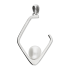 Zawieszka srebrna biała perła w otwartym rombie PA028 próba 925