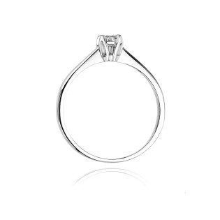 Pierścionek zaręczynowy z białego złota SOLITER z diamentem BE W-047-30 białe złoto próba 585