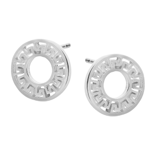 Kolczyki srebrne ażurowa oponka/sztyft DA923 ROD próba 925