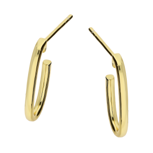 Kolczyki pozłacane niepełny owal/sztyft JA1156 GOLD próba 925