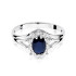 Pierścionek zaręczynowy z białego złota z szafirem i diamentami BE W-037W SA owal Markiz próba 585