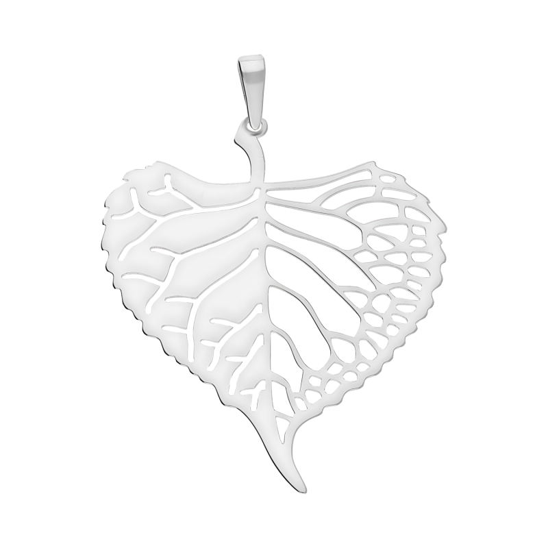 Zawieszka srebrna liść lipy JZ017 próba 925
