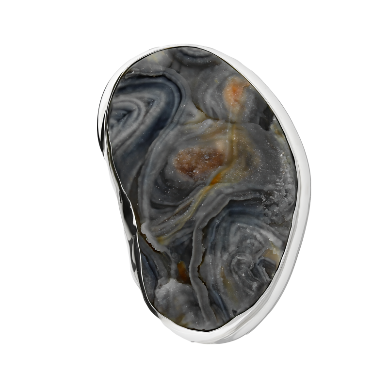 Zawieszka srebrna róża chalcedonu Urugwaj GX GX-rch-64 próba 925