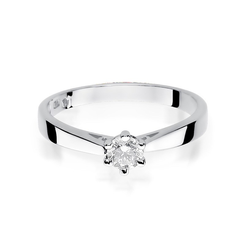 Pierścionek zaręczynowy ROYAL z diamentem BE W-229B-25 białe złoto próba 585