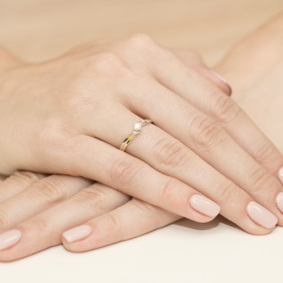 Pierścionek zaręczynowy z diamentem SOLITER BE W-231B-25 próba 585