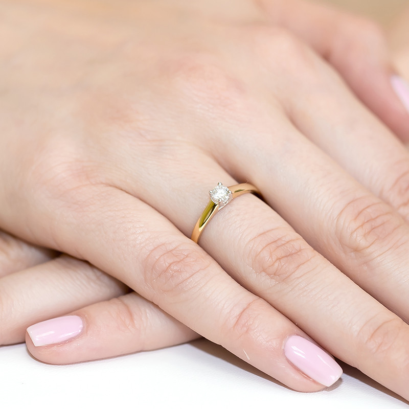 Pierścionek zaręczynowy z diamentem SOLITER BE W-239 próba 585