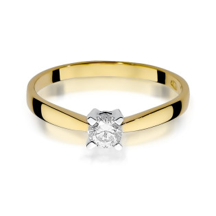 Pierścionek zaręczynowy z diamentem SOLITER BE W-242 próba 585