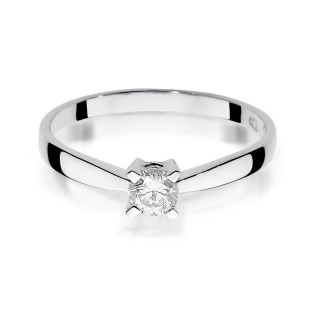 Pierścionek zaręczynowy z diamentem SOLITER BE W-242 białe złoto próba 585