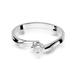 Pierścionek zaręczynowy z diamentem SOLITER BE W-243 białe złoto próba 585