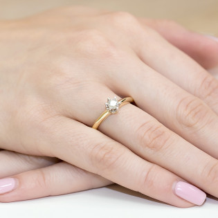 Pierścionek zaręczynowy ROYAL z diamentem BE W-267 próba 585