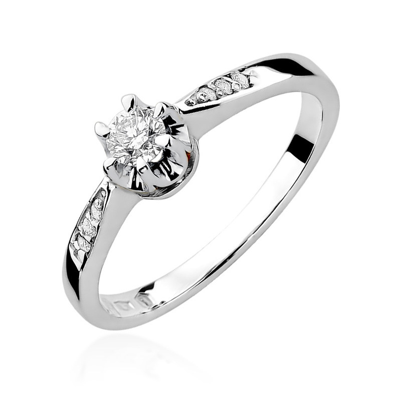 Pierścionek zaręczynowy ROYAL z diamentem BE W-291-25 białe złoto próba 585
