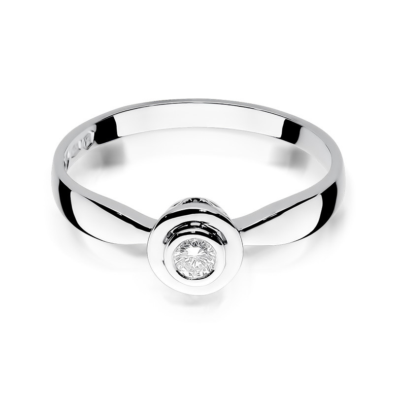 Pierścionek zaręczynowy JUBILE z diamentem BE W-294-10 białe złoto próba 585