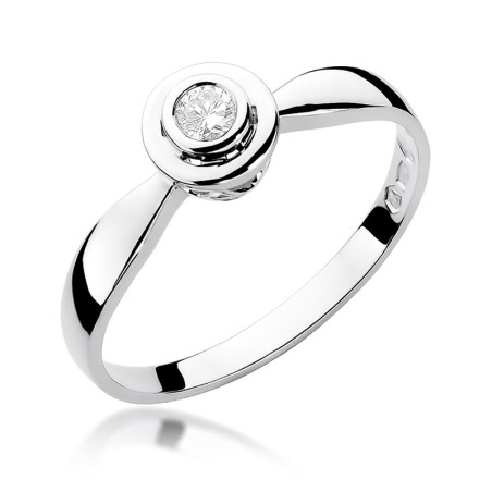 Pierścionek zaręczynowy JUBILE z diamentem BE W-294-10 białe złoto próba 585