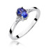 Pierścionek złoty z tanzanitem i diamentami BE W-301W TA owal Markiza próba 585